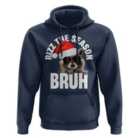 Funny Rizz Christmas Raccoon Hoodie Rizz The Season Bruh Santa Hat