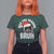 Funny Rizz Christmas Raccoon T Shirt For Women Rizz The Season Bruh Santa Hat - Wonder Print Shop