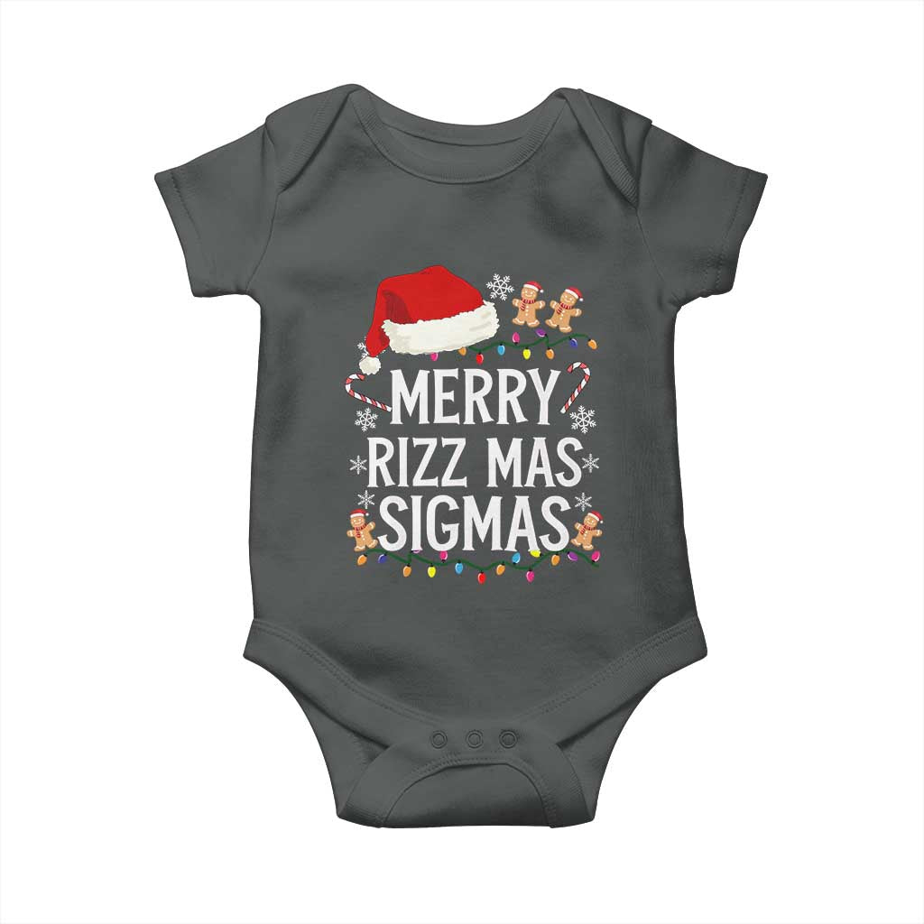 Funny Santa Rizz Christmas Baby Onesie Merry Rizzmas Sigmas