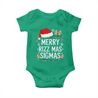Funny Santa Rizz Christmas Baby Onesie Merry Rizzmas Sigmas