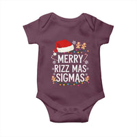 Funny Santa Rizz Christmas Baby Onesie Merry Rizzmas Sigmas