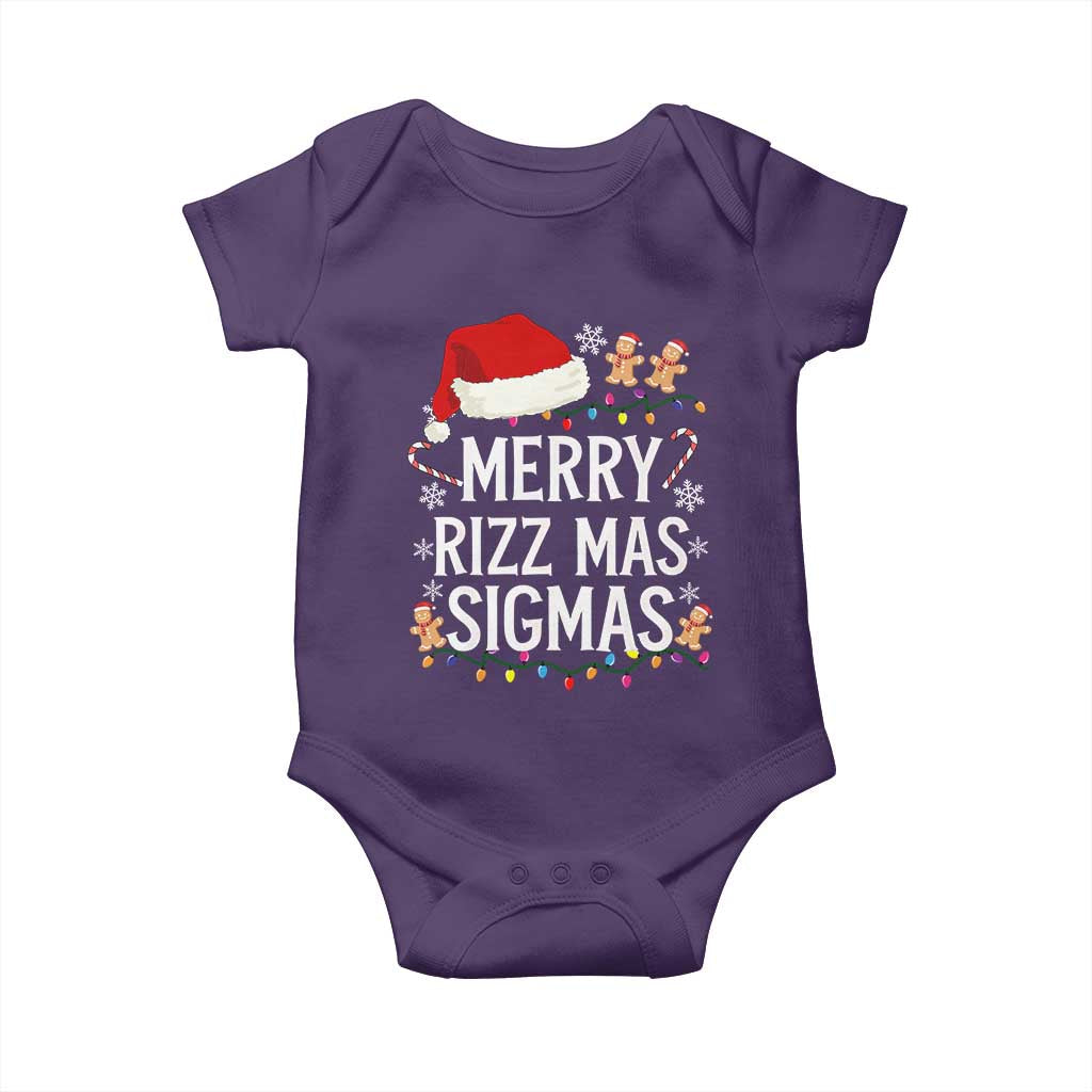 Funny Santa Rizz Christmas Baby Onesie Merry Rizzmas Sigmas