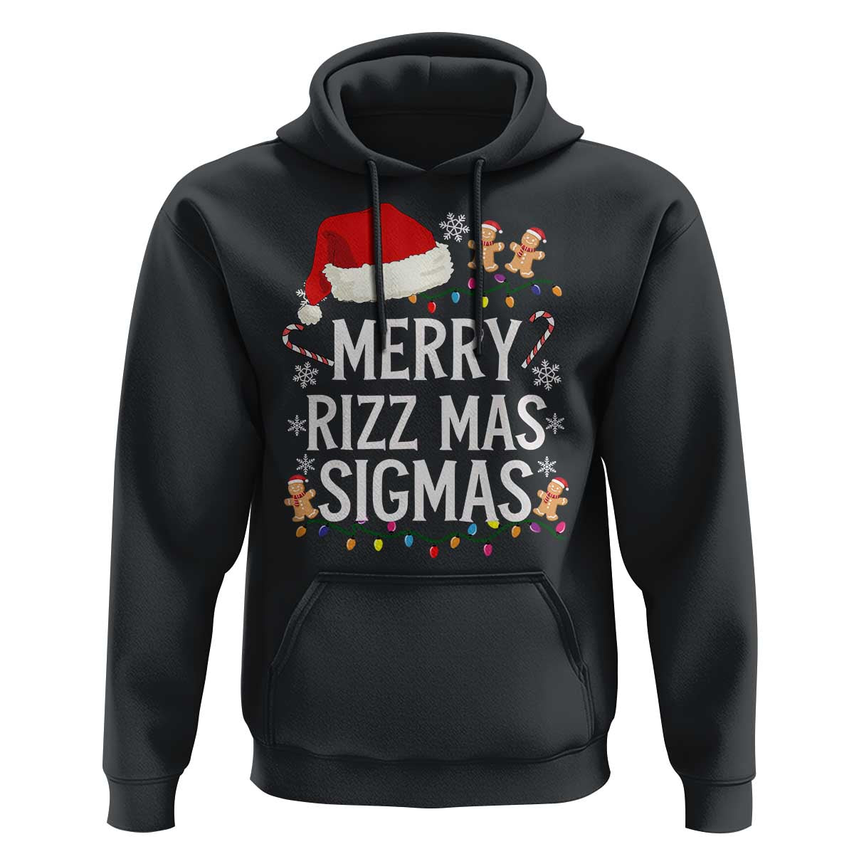 Funny Santa Rizz Christmas Hoodie Merry Rizzmas Sigmas