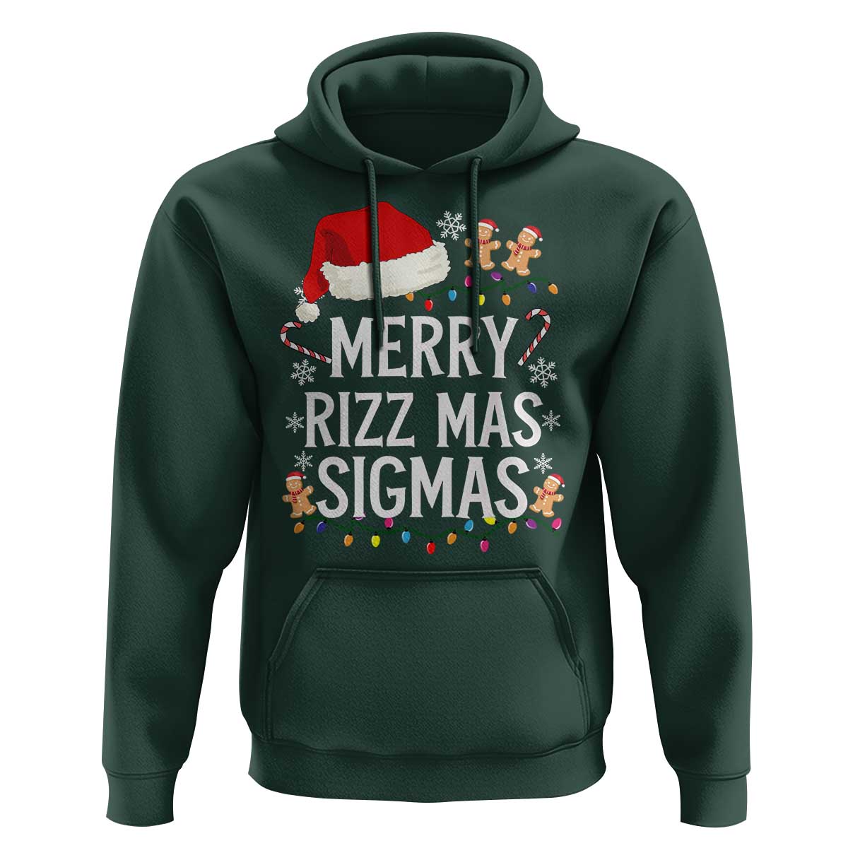 Funny Santa Rizz Christmas Hoodie Merry Rizzmas Sigmas