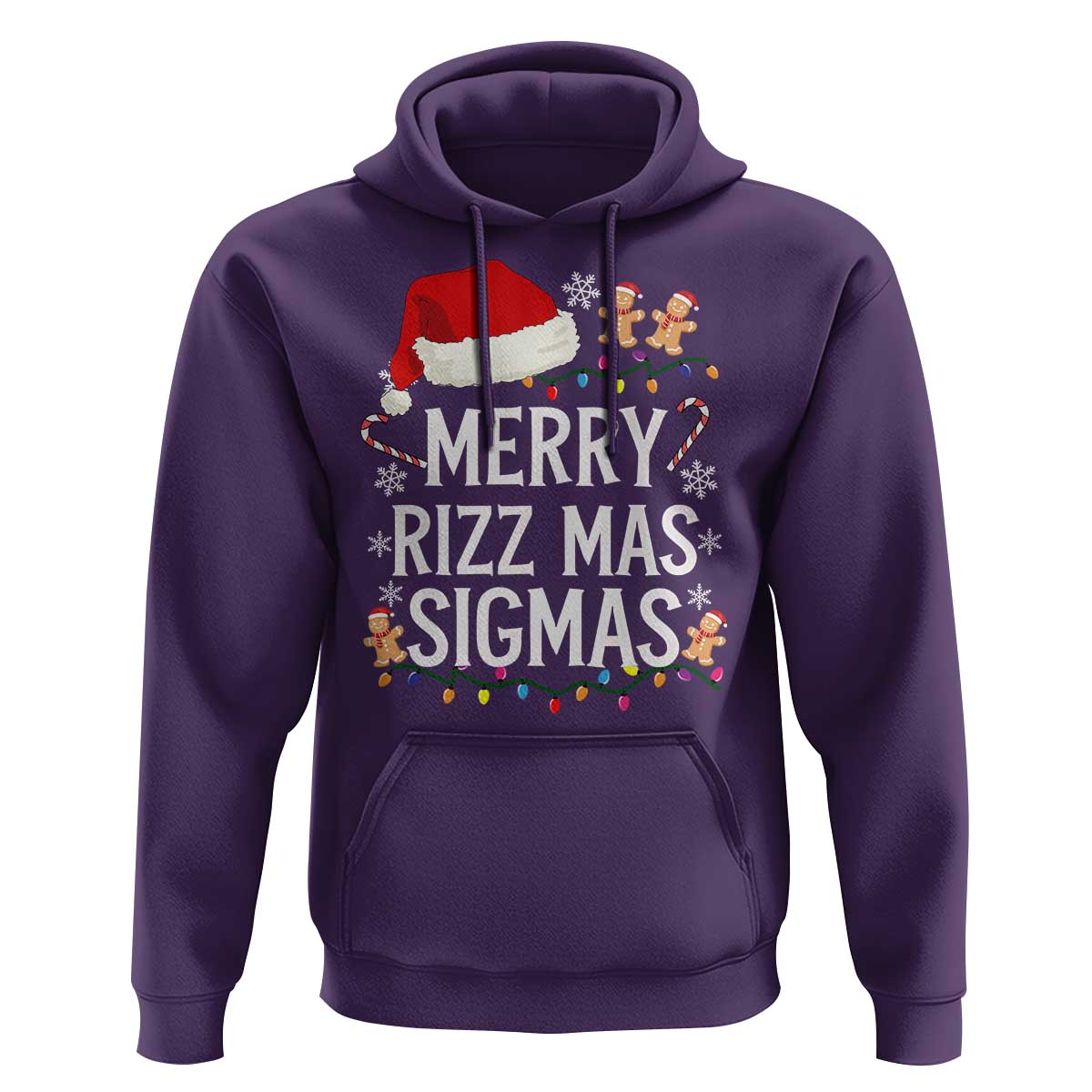 Funny Santa Rizz Christmas Hoodie Merry Rizzmas Sigmas