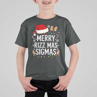 Funny Santa Rizz Christmas T Shirt For Kid Merry Rizzmas Sigmas - Wonder Print Shop