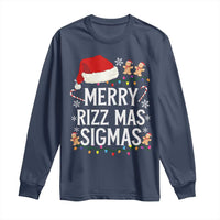 Funny Santa Rizz Christmas Long Sleeve Shirt Merry Rizzmas Sigmas