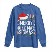 Funny Santa Rizz Christmas Long Sleeve Shirt Merry Rizzmas Sigmas