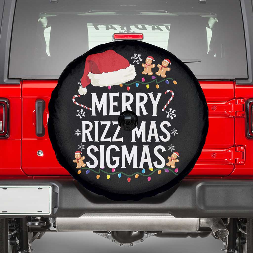 Funny Santa Rizz Christmas Spare Tire Cover Merry Rizzmas Sigmas