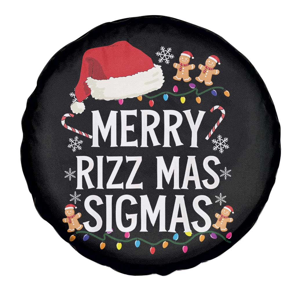 Funny Santa Rizz Christmas Spare Tire Cover Merry Rizzmas Sigmas