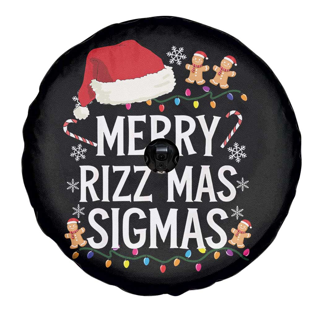 Funny Santa Rizz Christmas Spare Tire Cover Merry Rizzmas Sigmas