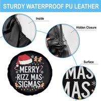 Funny Santa Rizz Christmas Spare Tire Cover Merry Rizzmas Sigmas