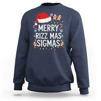 Funny Santa Rizz Christmas Sweatshirt Merry Rizzmas Sigmas - Wonder Print Shop