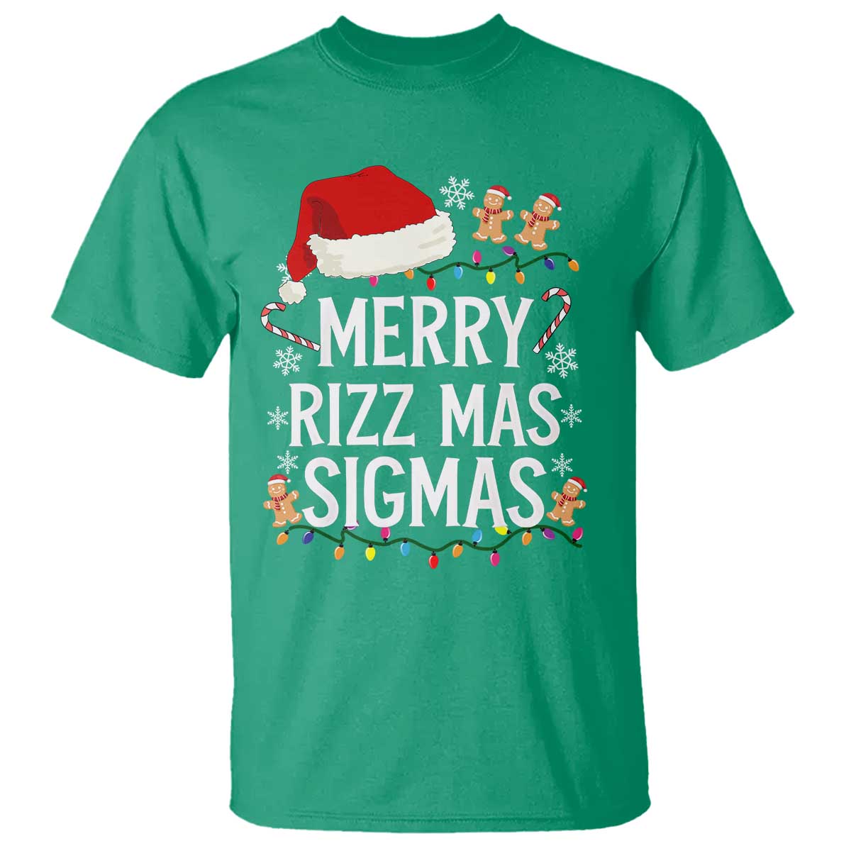 Funny Santa Rizz Christmas T Shirt Merry Rizzmas Sigmas - Wonder Print Shop