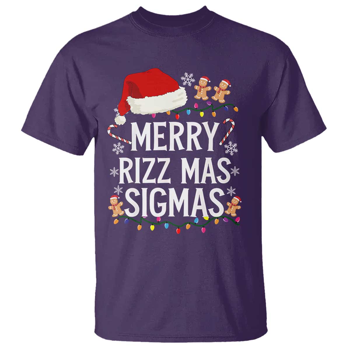 Funny Santa Rizz Christmas T Shirt Merry Rizzmas Sigmas - Wonder Print Shop