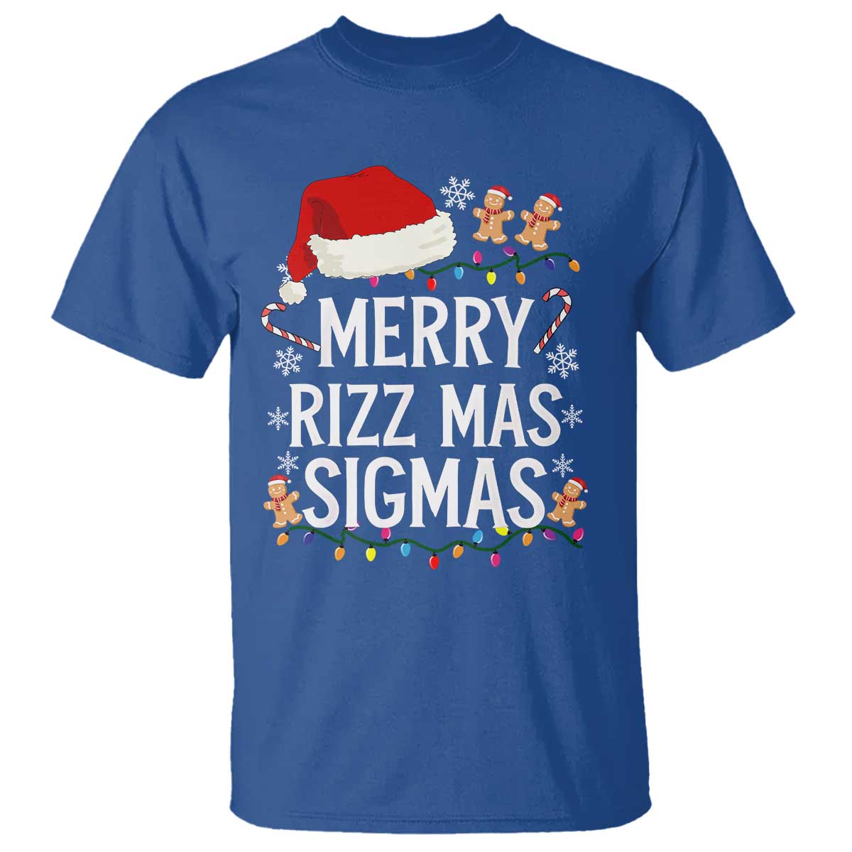 Funny Santa Rizz Christmas T Shirt Merry Rizzmas Sigmas - Wonder Print Shop