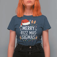 Funny Santa Rizz Christmas T Shirt For Women Merry Rizzmas Sigmas - Wonder Print Shop