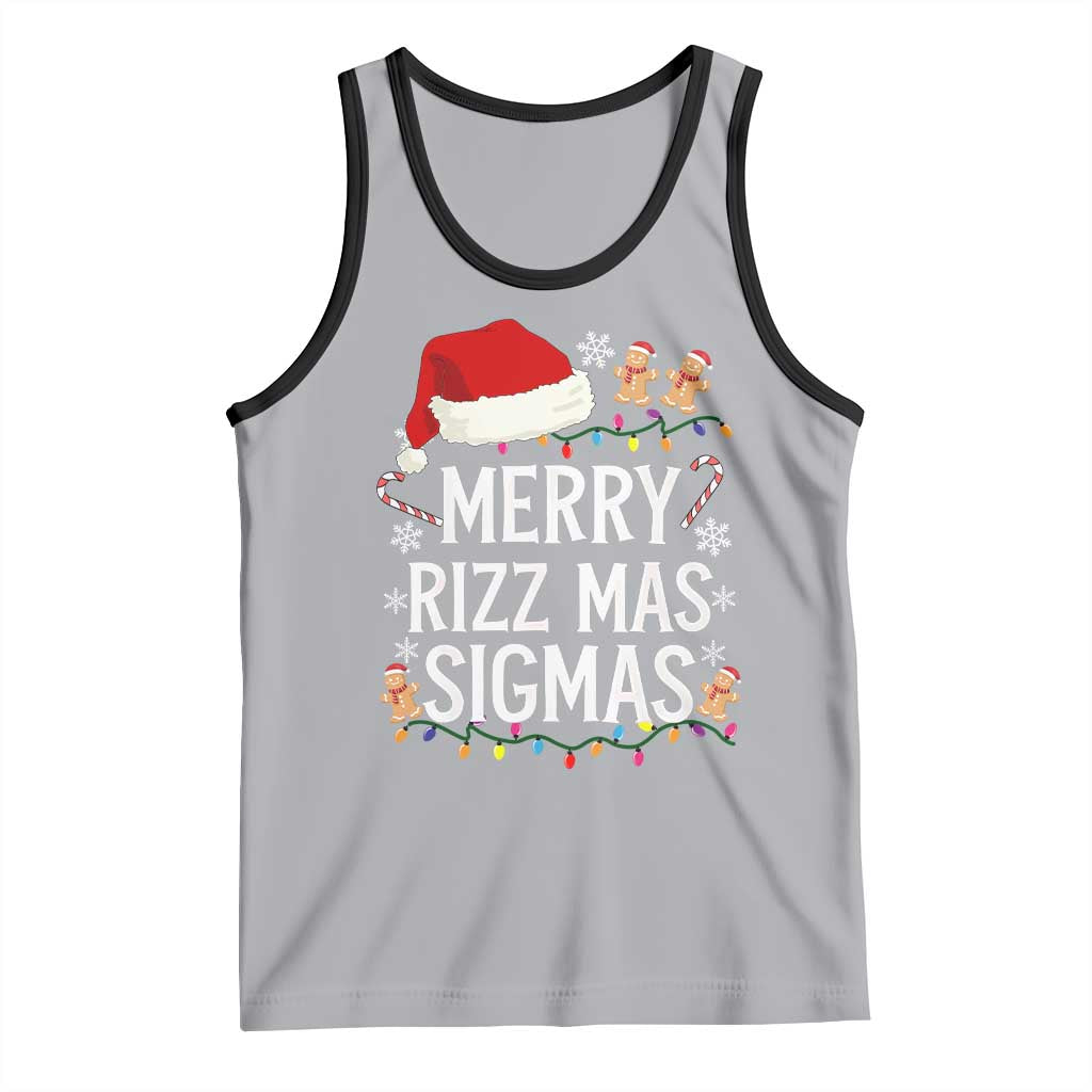 Funny Santa Rizz Christmas Tank Top Merry Rizzmas Sigmas