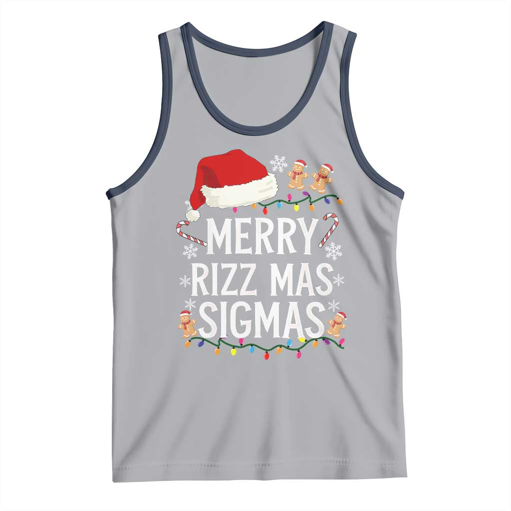 Funny Santa Rizz Christmas Tank Top Merry Rizzmas Sigmas