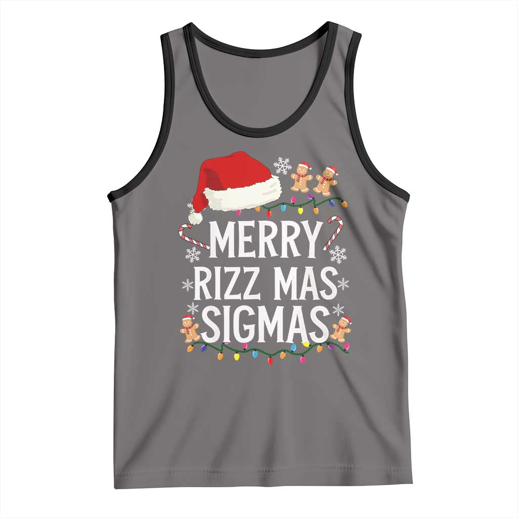 Funny Santa Rizz Christmas Tank Top Merry Rizzmas Sigmas
