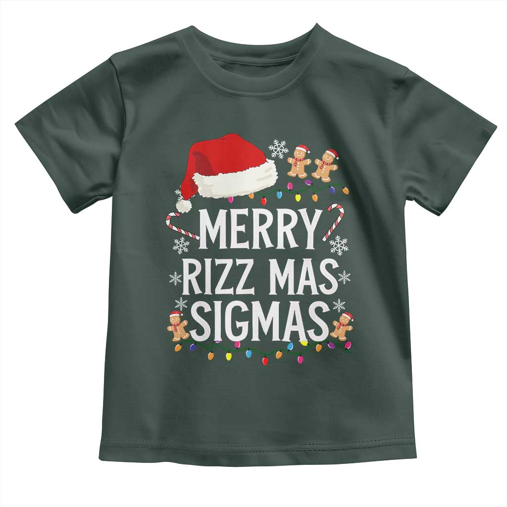 Funny Santa Rizz Christmas Toddler T Shirt Merry Rizzmas Sigmas