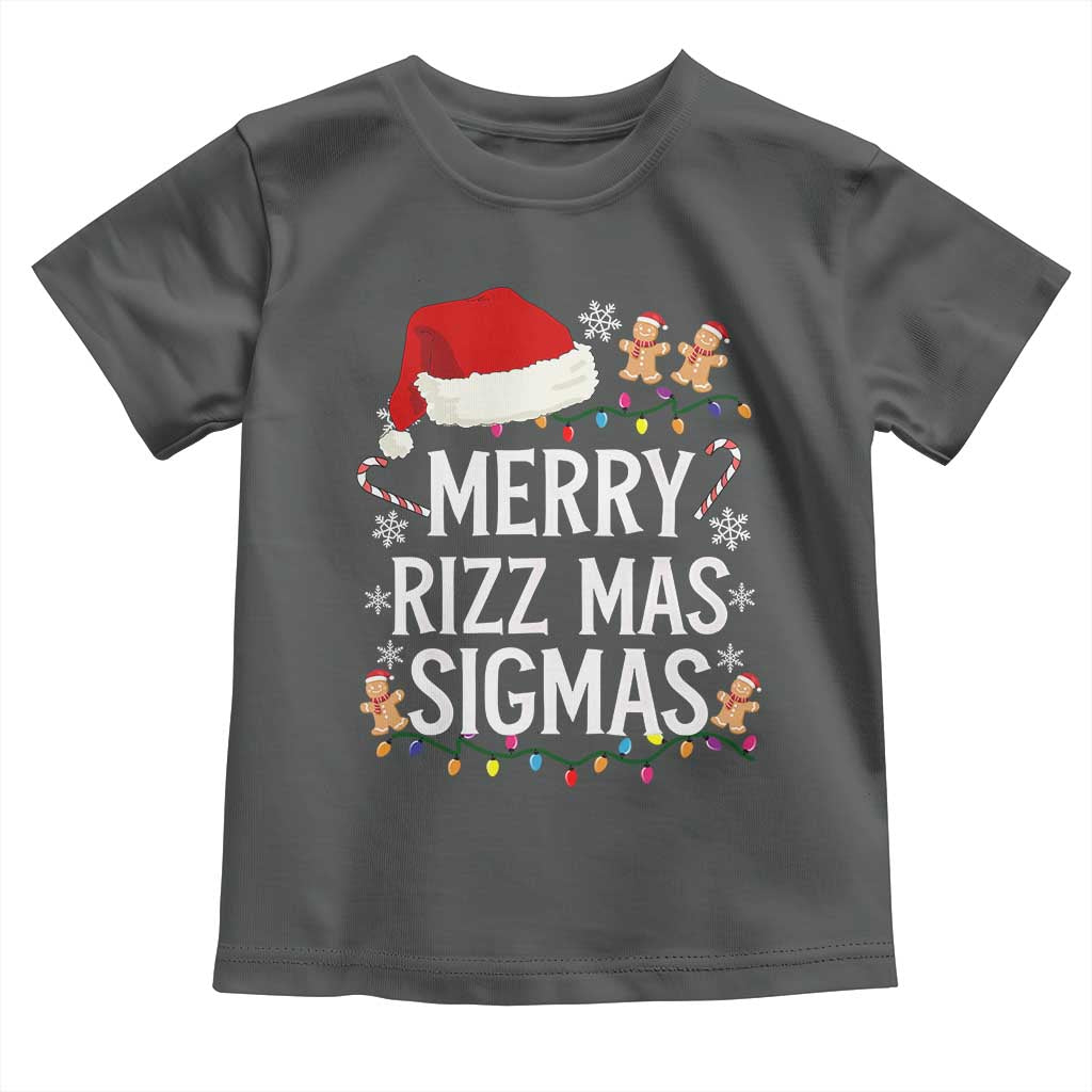 Funny Santa Rizz Christmas Toddler T Shirt Merry Rizzmas Sigmas