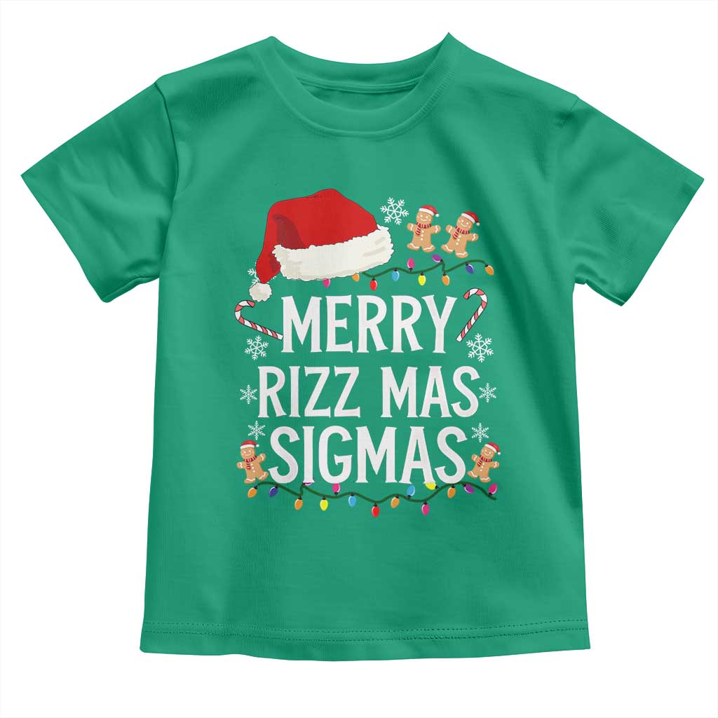 Funny Santa Rizz Christmas Toddler T Shirt Merry Rizzmas Sigmas