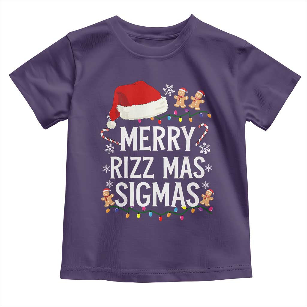 Funny Santa Rizz Christmas Toddler T Shirt Merry Rizzmas Sigmas