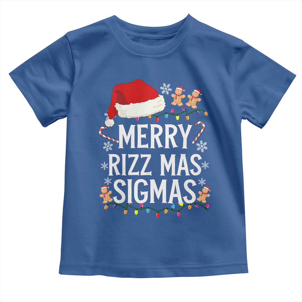 Funny Santa Rizz Christmas Toddler T Shirt Merry Rizzmas Sigmas
