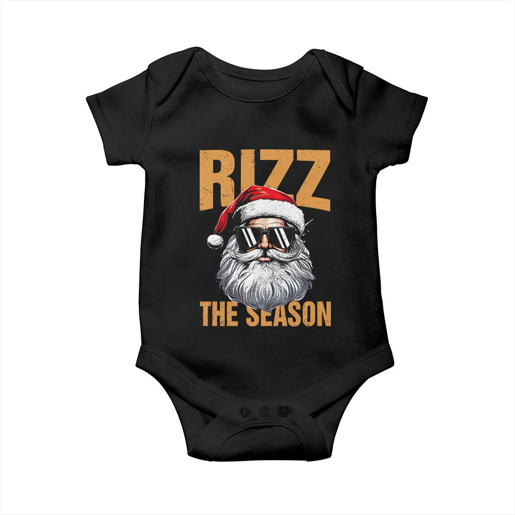 Funny Santa Rizz Christmas Baby Onesie Rizz The Season