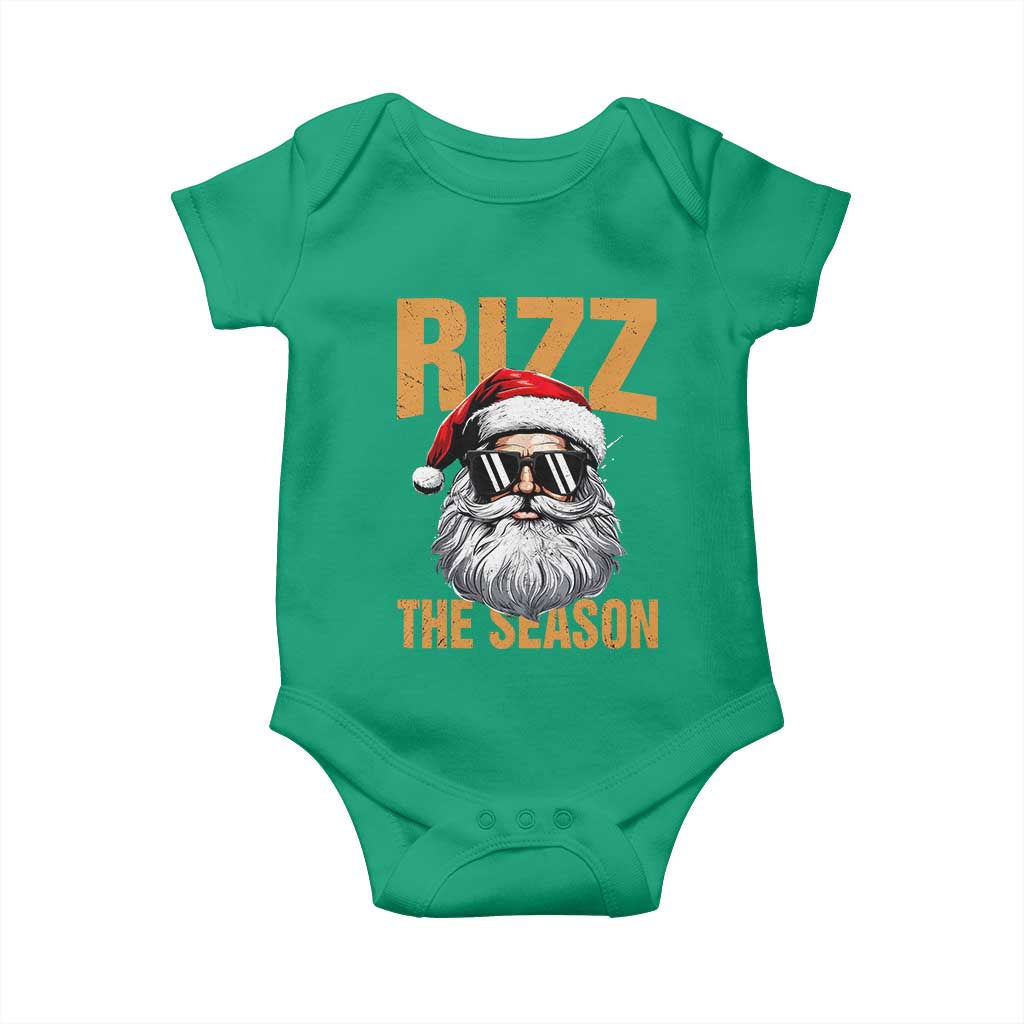 Funny Santa Rizz Christmas Baby Onesie Rizz The Season