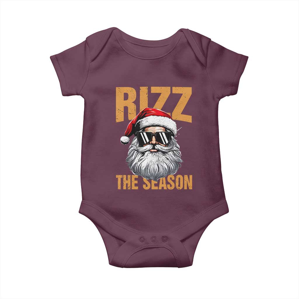 Funny Santa Rizz Christmas Baby Onesie Rizz The Season