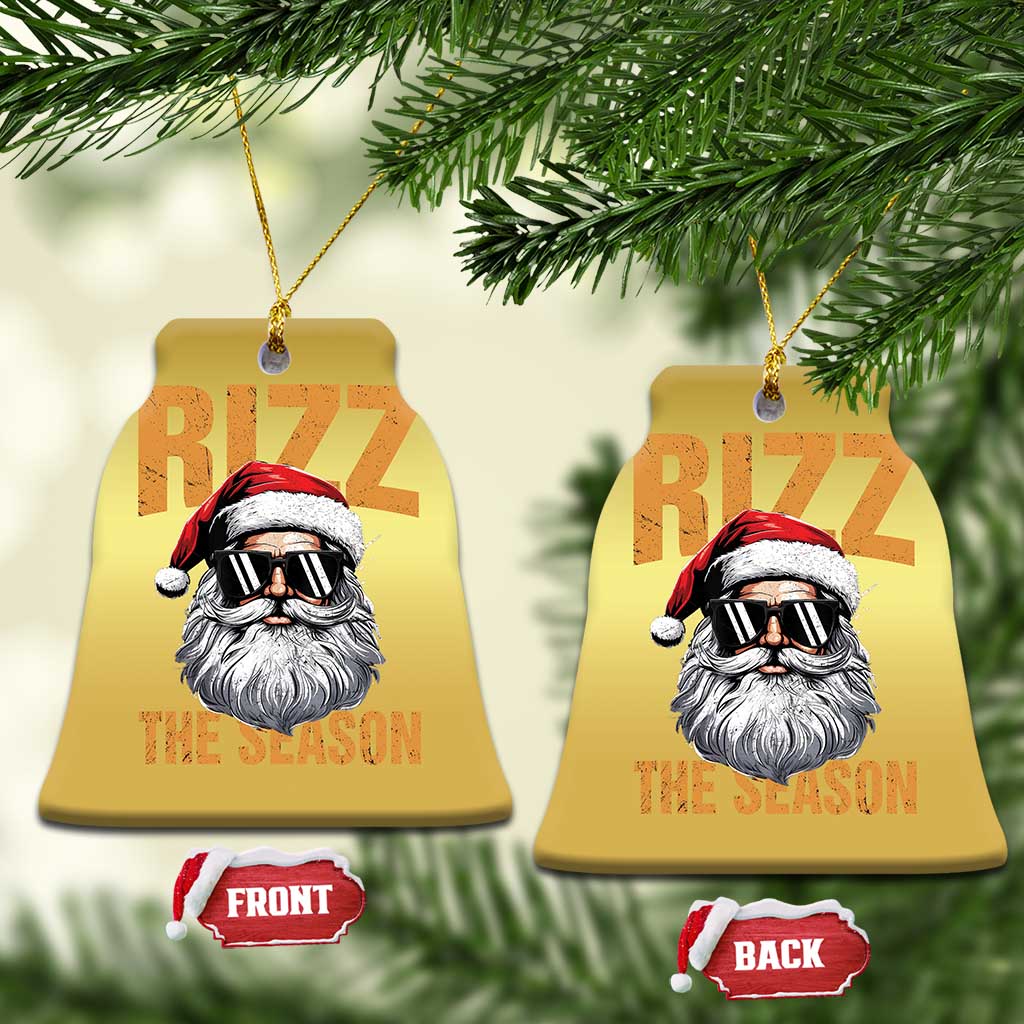 Funny Santa Rizz Xmas Christmas Ornament Rizz The Season - Wonder Print Shop
