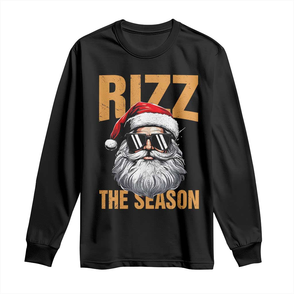 Funny Santa Rizz Christmas Long Sleeve Shirt Rizz The Season