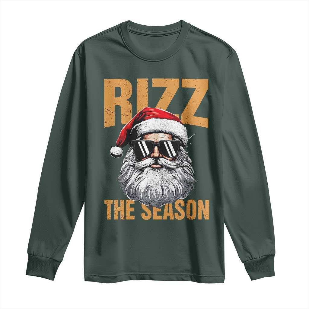 Funny Santa Rizz Christmas Long Sleeve Shirt Rizz The Season