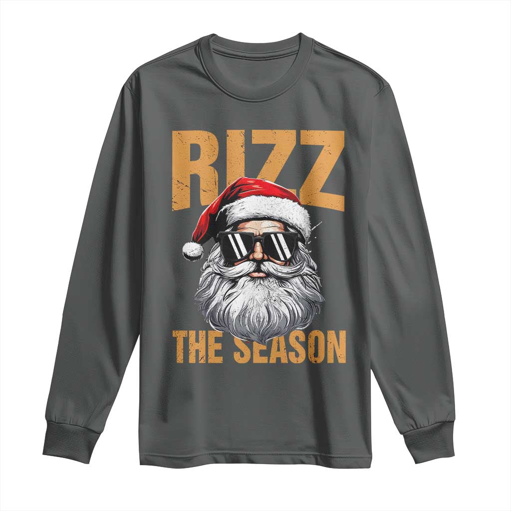 Funny Santa Rizz Christmas Long Sleeve Shirt Rizz The Season