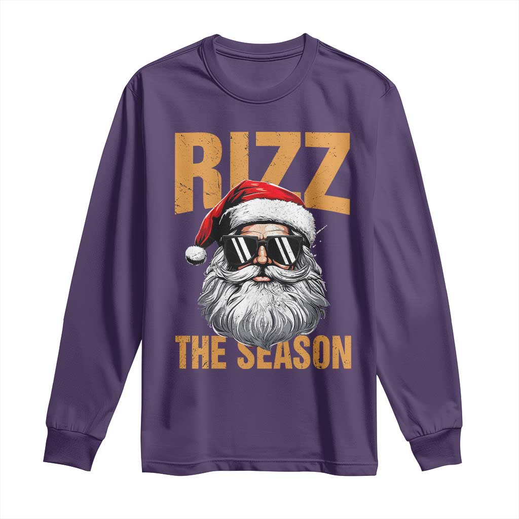 Funny Santa Rizz Christmas Long Sleeve Shirt Rizz The Season