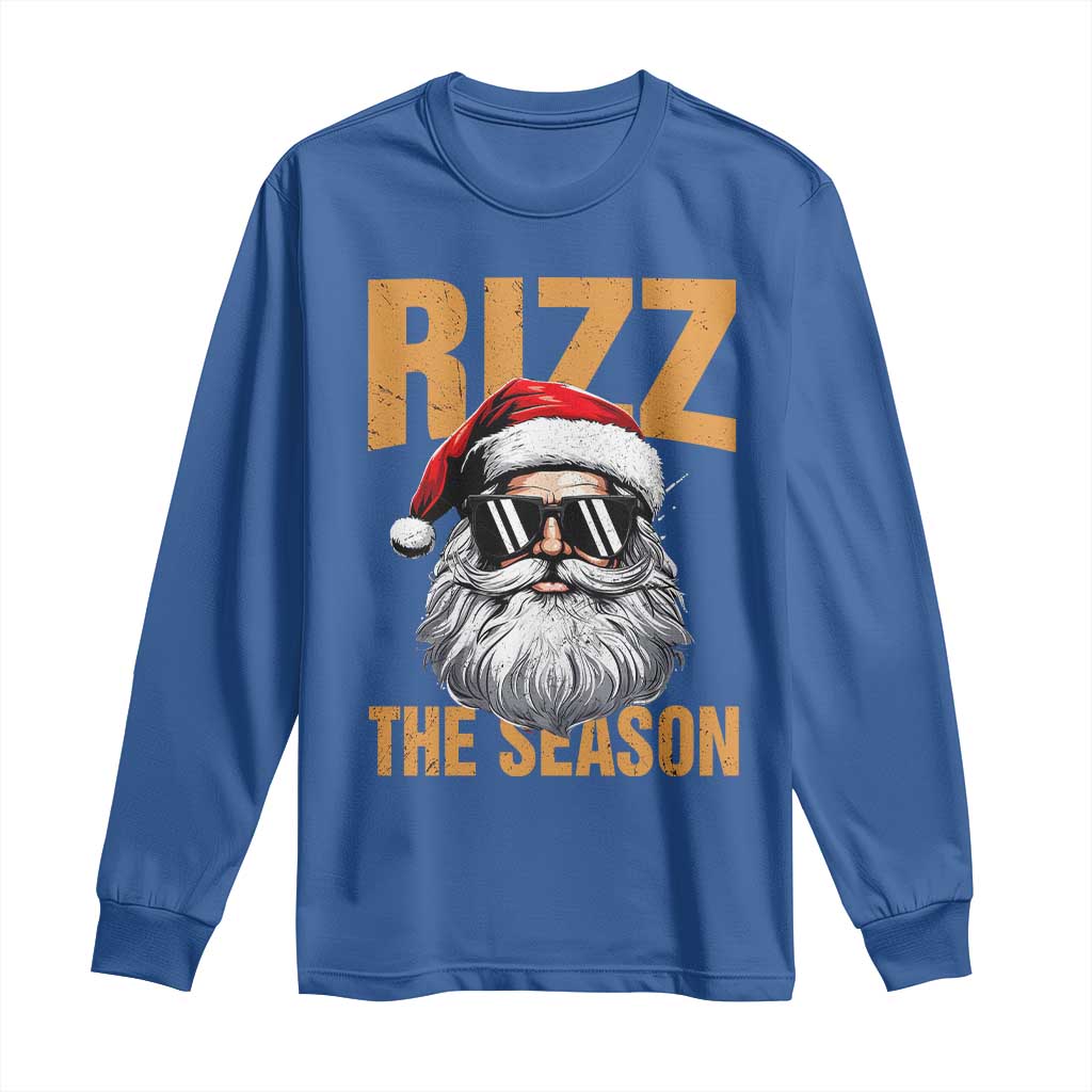 Funny Santa Rizz Christmas Long Sleeve Shirt Rizz The Season