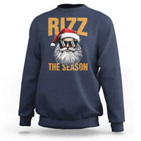 Funny Santa Rizz Christmas Sweatshirt Rizz The Season - Wonder Print Shop