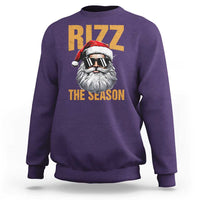 Funny Santa Rizz Christmas Sweatshirt Rizz The Season - Wonder Print Shop