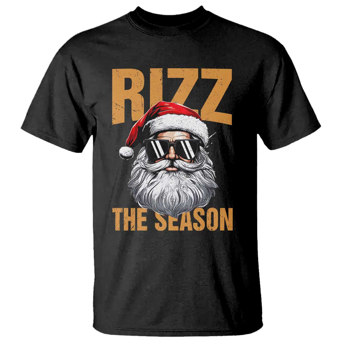 Funny Santa Rizz Christmas T Shirt Rizz The Season - Wonder Print Shop