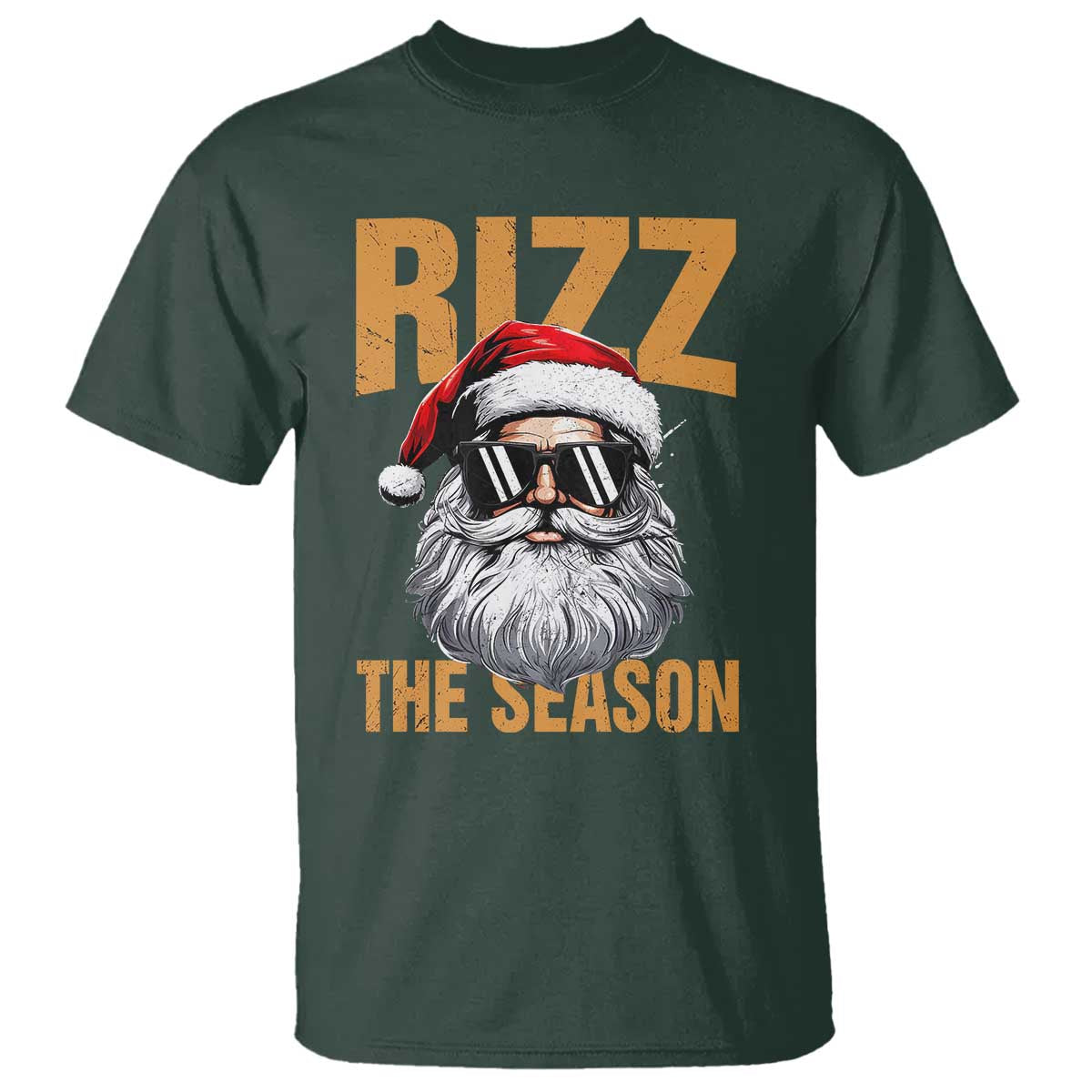 Funny Santa Rizz Christmas T Shirt Rizz The Season - Wonder Print Shop