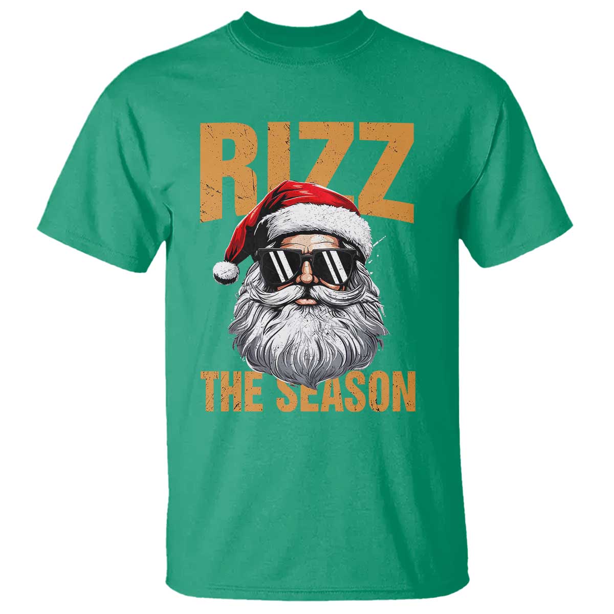 Funny Santa Rizz Christmas T Shirt Rizz The Season - Wonder Print Shop