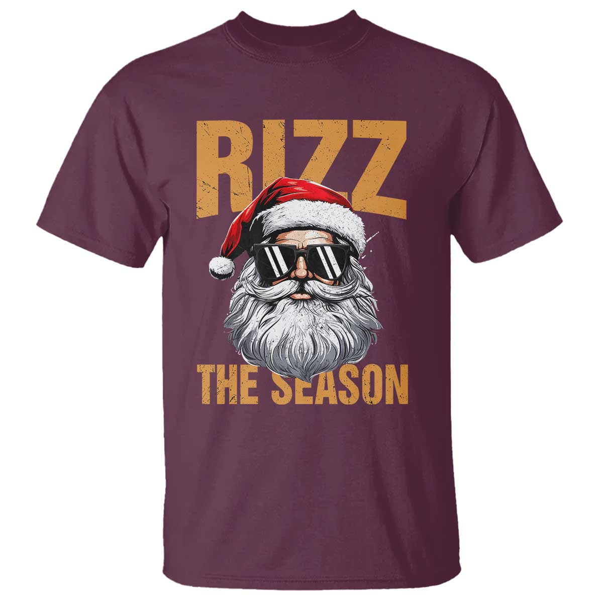 Funny Santa Rizz Christmas T Shirt Rizz The Season - Wonder Print Shop