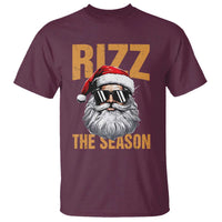 Funny Santa Rizz Christmas T Shirt Rizz The Season - Wonder Print Shop