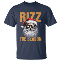 Funny Santa Rizz Christmas T Shirt Rizz The Season - Wonder Print Shop