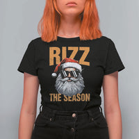 Funny Santa Rizz Christmas T Shirt For Women Rizz The Season - Wonder Print Shop
