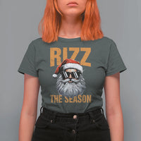 Funny Santa Rizz Christmas T Shirt For Women Rizz The Season - Wonder Print Shop