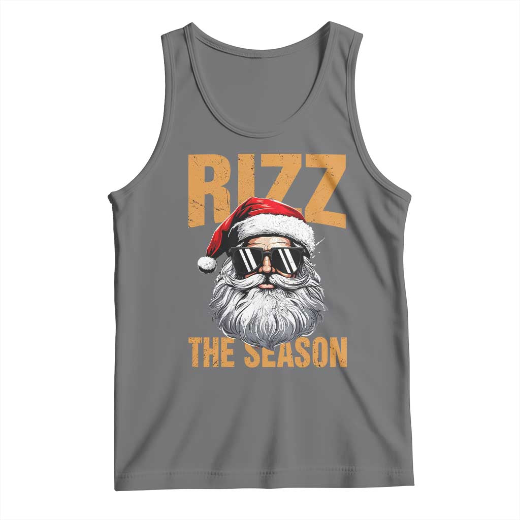 Funny Santa Rizz Christmas Tank Top Rizz The Season