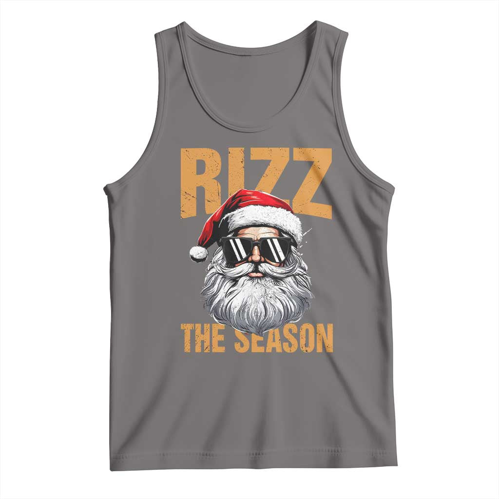 Funny Santa Rizz Christmas Tank Top Rizz The Season
